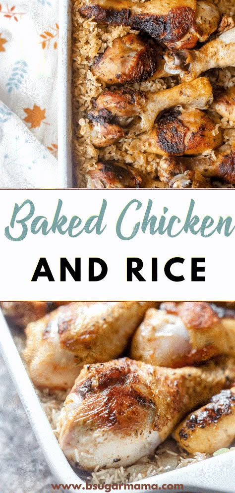 Looking for a delicious and easy dinner idea? Try our mouthwatering recipe for Baked Chicken Legs and Rice! 🍗🍚 It's a flavorful one-pot meal that's perfect for busy weeknights. Find out how to make it and enjoy a satisfying dinner tonight! #ChickenLegsAndRice #OnePotMeal #EasyDinnerRecipe Chicken Leg Casserole Recipes Oven Baked, One Pot Chicken Legs And Rice, Chicken Legs In The Oven Recipes, Baked Chicken Legs And Rice Recipes, Chicken Drumsticks And Rice Recipes, Chicken Leg And Rice Recipes, Chicken Legs And Rice Recipes, Baked Chicken Legs And Rice, Chicken Legs With Rice