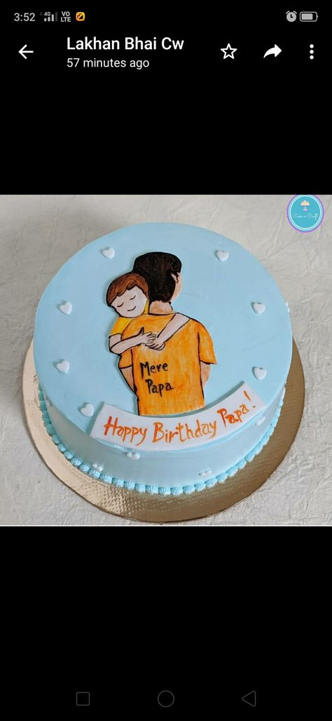 Happy Birthday My Brother Cake, Happy Bday Papa Cake, Birthday Cake For Papa From Daughter, Birthday Cake For Father Dads, Cake Design For Papa, Father Bday Cake, Happy Birthday Father Cake, Happy Birthday Papa Cake Design, Birthday Cake For Father Ideas