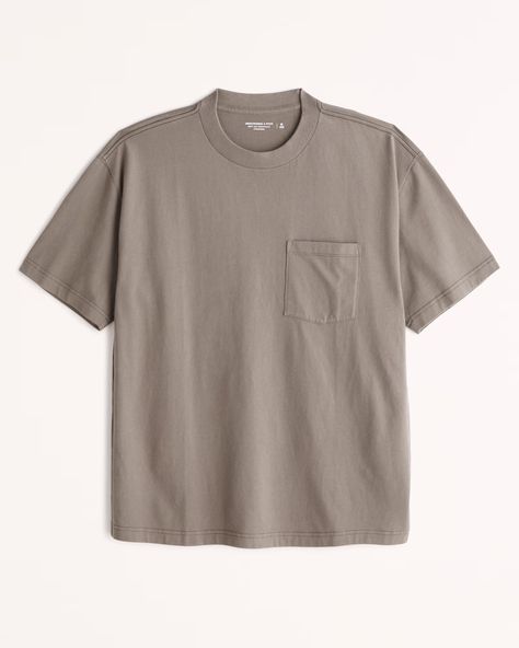 Men's Essential Oversized Pocket Tee | Men's Tops | Abercrombie.com Summer Fits Men, Men's Tops, Beer Shirts, Mens Essentials, Fashion Story, Oversized Tee, Pocket Tee, American Apparel, Mens Tees