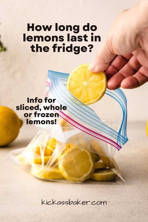 Sliced lemon round being added to a bag of other leftover sliced lemons. How To Save Lemons, Lemon Storage Ideas, Best Way To Store Lemons, How To Keep Lemons Fresh Longer, Leftover Lemons, Store Lemons, Lemon Storage, Freezing Veggies, Freezing Lemons