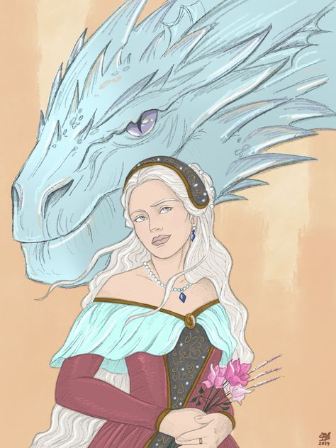 Daella Targaryen, Khaleesi Costume, Aemma Arryn, Arryn House, Targaryen Women, Rhaena Targaryen, A Dance With Dragons, George Rr Martin, Targaryen Art