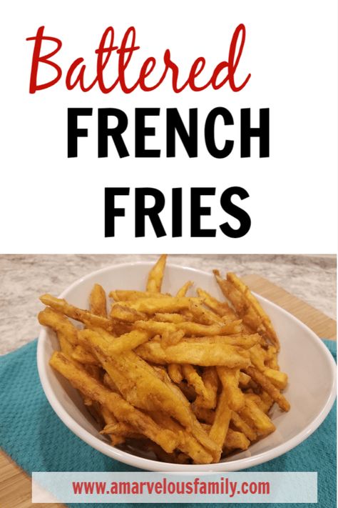 Crispy Deep Fried French Fries, Coated French Fries Recipe, French Fry Batter, Homemade Breaded French Fries, Crunchy Fries Recipe, Homemade Battered French Fries, Kfc French Fries Recipe, Crispy Homemade French Fries Deep Fried, Crispy French Fries Recipe