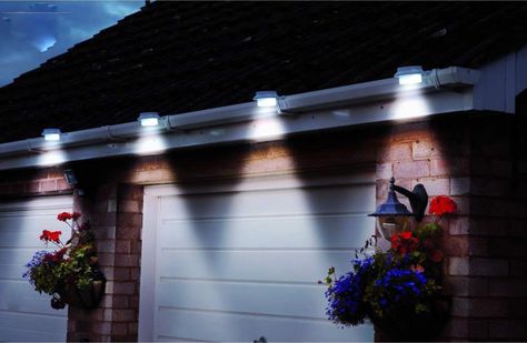 Up House, Outdoor Solar, Raised Beds, Landscape Lighting, Garage Door, Solar Powered, Outdoor Projects, Lampe Led, Garden Lighting