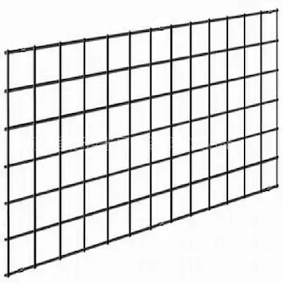 (Common: 2/5-in x 36-in x 96-in; Actual: 0.39-in x 96-in x 36-in) Black Metal Railing Panel at Lowes.com Black Metal Railing, Wild Hog Railing, Wire Fence Panels, Wire Deck Railing, Hog Wire Fence, Deck Balusters, Metal Balusters, Metal Railing, Deck Railing Design