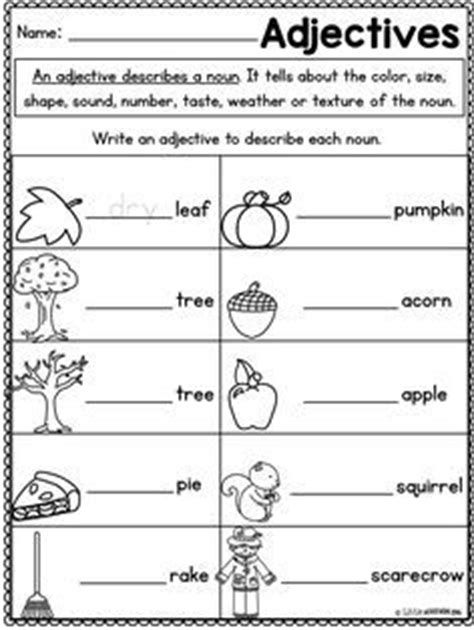 Writing Adjectives, 3rd Grade Writing Prompts, Teaching Adjectives, Fall Worksheets, Adjective Worksheet, First Grade Math Worksheets, Describing Words, 4th Grade Math Worksheets, 3rd Grade Writing