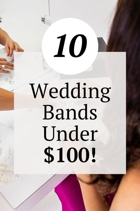 Forever doesn't have to cost a fortune. Check out 10 of our favorite wedding bands and stackable rings under $100! Cheap Engagement Rings Under 100, Walmart Wedding Rings, Cheap Wedding Ring, Stackable Wedding Rings, Cheap Wedding Rings Sets, Inexpensive Wedding Rings, Cheap Wedding Bands, Double Wedding Bands, Alternative Wedding Bands