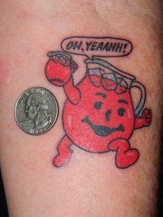 Kool Aid Man Tattoo, Bmth Tattoo, Man Tattoos, Kool Aid Man, Man Tattoo, Fairy Tattoo, Kool Aid, Infinity Tattoo, Paw Print Tattoo