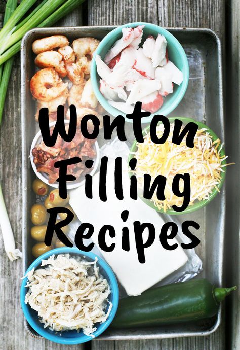 Easy Wonton Wrapper Recipes, Wonton Filling Recipe, Wonton Sauce Recipe, Homemade Cream Cheese Wontons, Wonton Filling Recipes, Wonton Wrapper Recipes Appetizers, Wonton Filling, Wonton Appetizer Recipes, Homemade Wontons