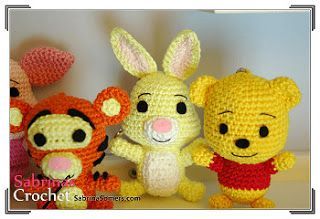 Pooh Bear, Piglet, Eeyore and Tigger: free crochet patterns Pooh Characters, Piglet Eeyore, Crochet Toys Free Patterns, Crochet Toys Free, Crochet Disney, Crochet Dolls Free Patterns, Crochet Gratis, Crochet Amigurumi Free Patterns, Crochet Amigurumi Free