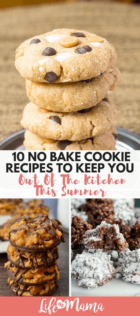 10 No Bake Cookie Recipes To Keep You Out Of The Kitchen This Summer Cookies For Summer, No Bake Cookie Recipes, Easy No Bake Cookies, No Bake Cookie, Make Cookies, Quick Easy Desserts, Baking Recipes Cookies, Easy No Bake, Easy No Bake Desserts