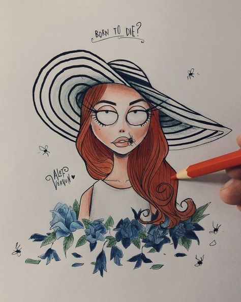 Vernon Instagram, Alef Vernon, Sketchbook Art, Sketchbook Art Inspiration, Tim Burton, Lana Del Rey, Art Inspiration, Art