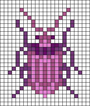 Bug Perler Bead Patterns, Bug Pixel Art, Pixel Grid, Hamma Beads, Bead Ideas, Pixel Art Pattern, Alpha Pattern, Alpha Patterns, Perler Bead Patterns