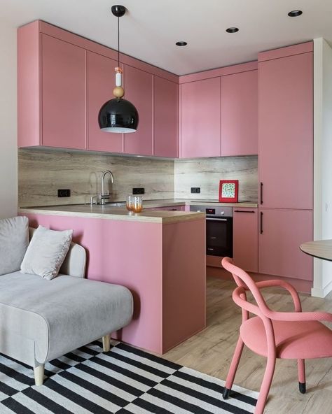 Dream Kitchens Design, Apartment Decor Inspiration, Pink Kitchen, Home Room Design, Dream House Decor, Apartment Design, Apartment Living, 인테리어 디자인, Home Decor Kitchen