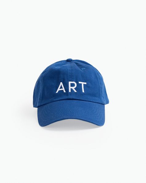 Art Every Day Cap in Cobalt Bone Bordado, Modern Stationery, Embroidered Art, Design Essentials, True Red, 로고 디자인, Lifestyle Shop, Trendy Colors, Ball Cap