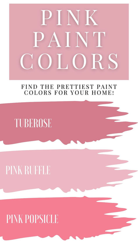 pink paint colors Paint Colors For Bedroom, Pink Paint Color, Colors For Bedroom, Pink Paint Colors, Bedroom Paint Colors, Pink Paint, Perfect Pink, Pink Ruffle, Benjamin Moore