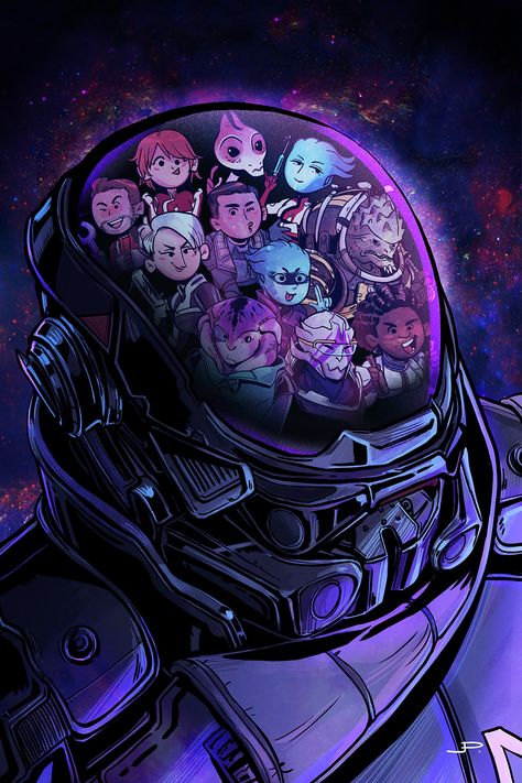 Mass Effect Andromeda Space Crew Print for AN!! @ Table D17 this weekend!! Andromeda Art, Reyes Vidal, Mass Effect Funny, Mass Effect Characters, Mass Effect 1, Mass Effect Universe, Mass Effect Art, Mass Effect 3, Ex Machina