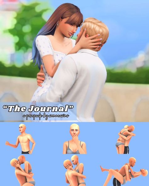 "The Journal" Pose Pack Now available on my Patreon! (Link in my bio) -FREE FOR EVERYONE- -- #thesims #thesims4 #posepack #thesims4posepack #thesims4cc #customcontent #cc #thesimsposes #sims #sims4 Sims 4 Pose Packs Couple, Sims 4 Cc Couple Poses, Sims 4 Romantic Poses, Sims 4 Proposal Pose, Sims Pose Pack, Sims 4 Couple Poses Woohoo, Sims 4 Cc Animations, Sims 4 Pose Packs, Sims 4 Cc Poses