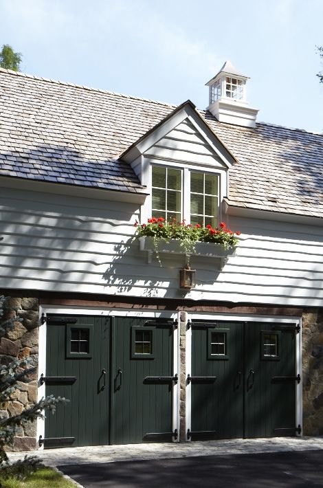 Browse the exterior and interior images of English Carriage House located in Wellesley, MA Royal Barry Wills, Old English Cottage, Garage Door House, Carriage House Doors, Patrick Ahearn Architect, Patrick Ahearn, Carriage House Garage, Garage Door Makeover, Barn Garage