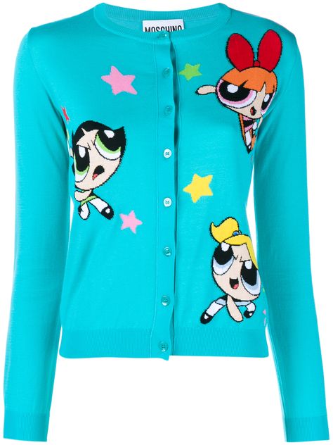 Moschino Clothes, Long Sleeve Cotton Tops, Green Long Sleeve Top, Baby Blue Dresses, Buy Clothes Online, Blue Long Sleeve Tops, Fitted Cardigan, Girls Cardigan, Green Cardigan