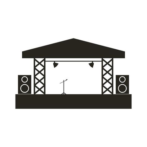 music festival stage icon Music Fest Illustration, Concert Drawing Illustration, Concert Drawing, Stage Drawing, Music Festival Stage, Festival Stage, Inktober 2024, Portfolio Art, Art Hacks