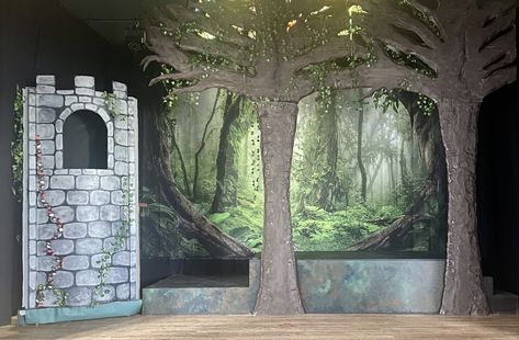 Portland Drama Club's tiny stage takes on Into The Woods Jr Into The Woods Set Design, Into The Woods Jr, Into The Woods Set, Wonderland Classroom, Into The Woods Musical, Revolting Rhymes, Shrek Jr, Woods Ideas, Theater Costumes