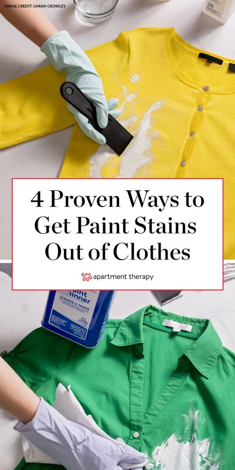 Paint Out Of Clothes, Remove Acrylic Paint, Remove Paint, Stain On Clothes, Paint Thinner, Remove Stains, Paint Stains, Washable Paint, Pet Stains