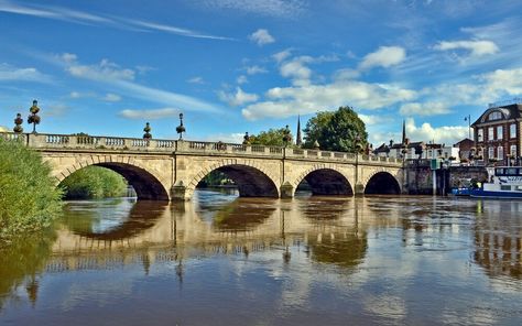 Gridlock in Shrewsbury as man rescued from River Severn | Shropshire Star Shrewsbury England, Shrewsbury Shropshire, River Severn, Free Online Jigsaw Puzzles, New Puzzle, River Bank, Medieval Town, Full Screen, Brooklyn Bridge