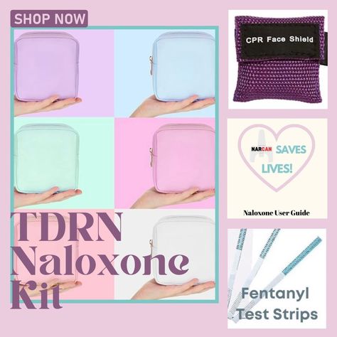 TDRN Naloxone Kit Naloxone Kit, Nurse Design, Cpr, Registered Nurse, Coin Purses, Packing Tips, Saving Lives, Hand Sanitizer, Angeles