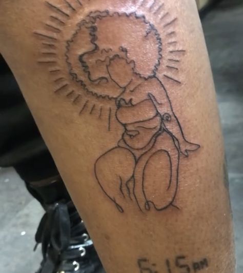 Afrocentric Tattoos For Women, Afro Tattoo, Tattoo Prints, Earthy Tattoos, Birthday Tattoo, Mommy Tattoos, Magic Tattoo, Black Girls With Tattoos, Tasteful Tattoos