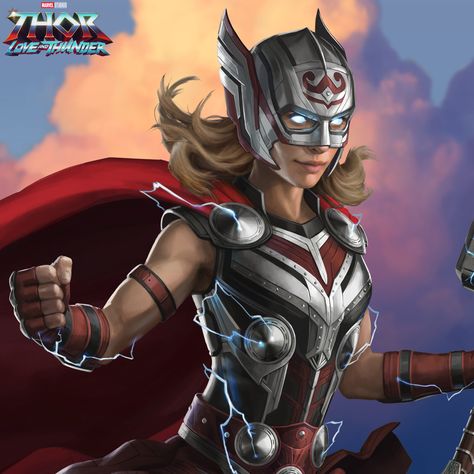 Thor: Love and Thunder - Mighty Thor 3, Rob Brunette on ArtStation at https://www.artstation.com/artwork/g8N2BL Thor Illustration, Thor Girl, All Avengers, Jane Foster, Marvel And Dc Characters, Thor Love And Thunder, Avengers Characters, Love And Thunder, Avengers Art