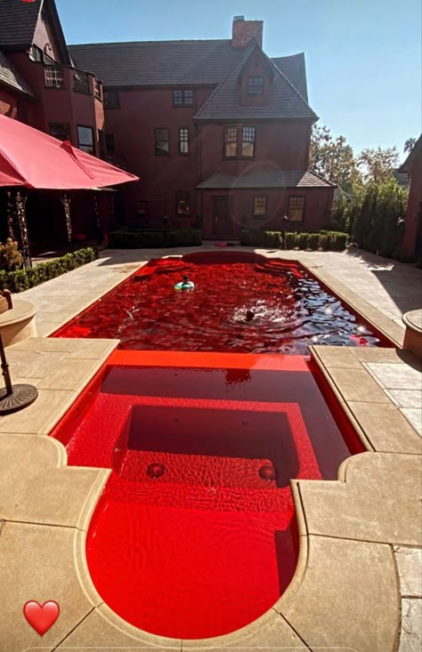 Red Pool, Landscaping Florida, Cold Frame, Luxury Homes Dream Houses, Dream House Interior, Kat Von, Dream House Exterior, House Goals, Kat Von D