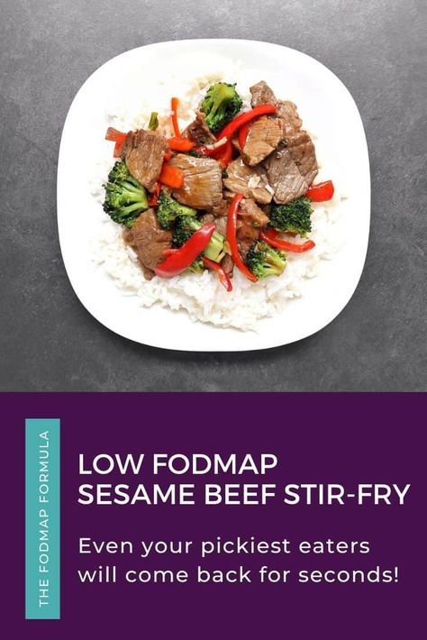 Fodmap Dinner, Easy Low Fodmap, Fodmap Lunch, Fodmap Recipes Dinner, Low Fodmap Recipes Dinner, Sesame Beef, Fodmap Friendly Recipes, Dinner Beef, Low Fodmap Diet Recipes