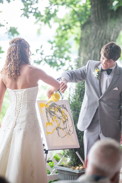 instead of sand, or a unity candle, make a painting during your ceremony. :) Paint Ceremony Wedding, Wedding Ceremony Unity Painting, Unity Painting, Unity Ideas, Tradition Ideas, Wedding Ceremony Unity, Wedding Ceremony Script, Wedding Ceremony Ideas, Unity Ceremony