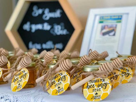 Bee Themed First Birthday Party, Bee Day Birthday Party, Honey Party Theme, Honey Theme Birthday, Bumble Bee Party Ideas, Bee Three Birthday Party, Honey Birthday Party, 1st Bee Day Party Ideas, 1st Beeday Party