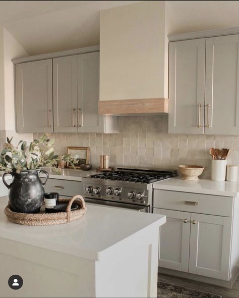 Shiplap Kitchen, Dublin House, Diy Shiplap, Beige Kitchen, Vent Hood, Classic Kitchen, Grey Kitchen Cabinets, غرفة ملابس, Kitchen Inspiration Design