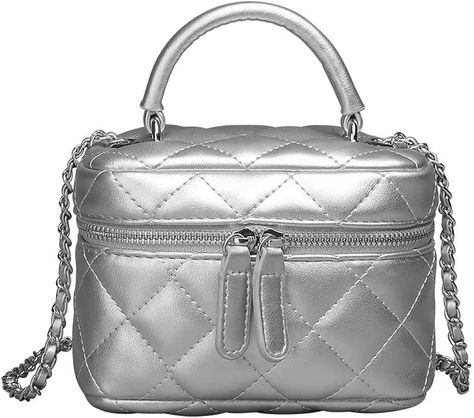 Brand: FONETTOS | Amazon (US) Tiny Bag, Silver Handbag, Women Boxing, Girls Handbags, Bags Fashion, Box Bag, Shoulder Handbags, Fashion Handbags, Crossbody Bags