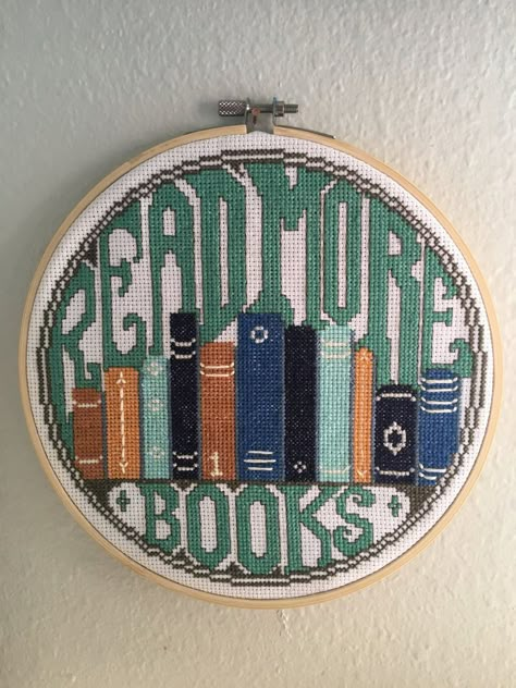 Subversive Cross Stitch, Pattern Printable, Read More Books, Cross Stitch Books, Pola Kristik, Stitch Book, Diy Cross Stitch, Stitch Art, Modern Cross Stitch Patterns