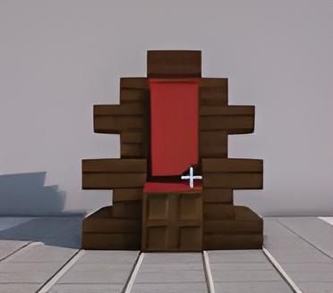 Throne Ideas Minecraft, Throne In Minecraft, Minecraft Dark Interior, Minecraft Throne Chair, Throne Minecraft Ideas, Minecraft Throne Chair Ideas, Minecraft Throne Design, Minecraft Throne Ideas, Minecraft Chair Ideas