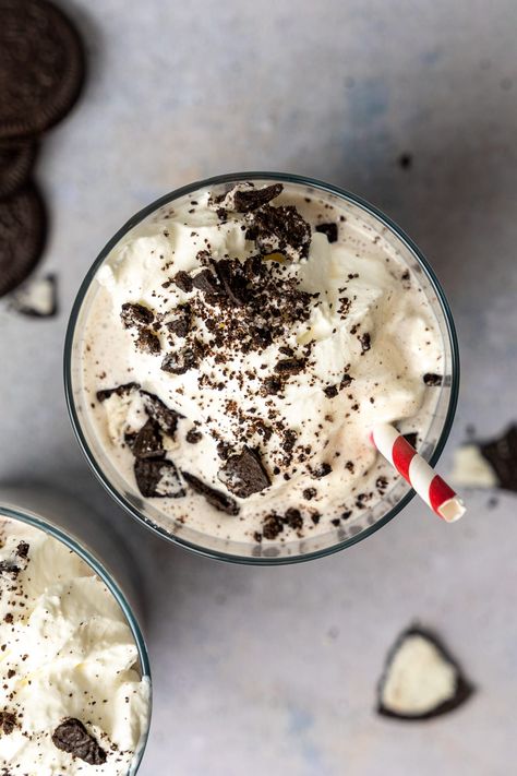 Oreo Cheesecake Protein Shake, Cookies And Cream Protein Shake, Oh Snap Macros, Cookies And Cream Protein, Air Fryer Egg Rolls, Protein Shake Ingredients, Oreo Cookie Flavors, 4 Ingredient Cookies, Healthy Milkshake