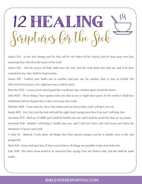 20 Powerful Healing Scriptures for the Sick - Bible Verses for You Scripture For Physical Healing, Scripture For Mental Healing, Bible Scripture For Healing, Verses For Healing Sickness, Bible Verses For Healing Sickness, Scripture For Healing Sick Family, Bible Verse For Sickness Encouraging, Bible Verse Healing Sick, Bible Verses For Healing Sick