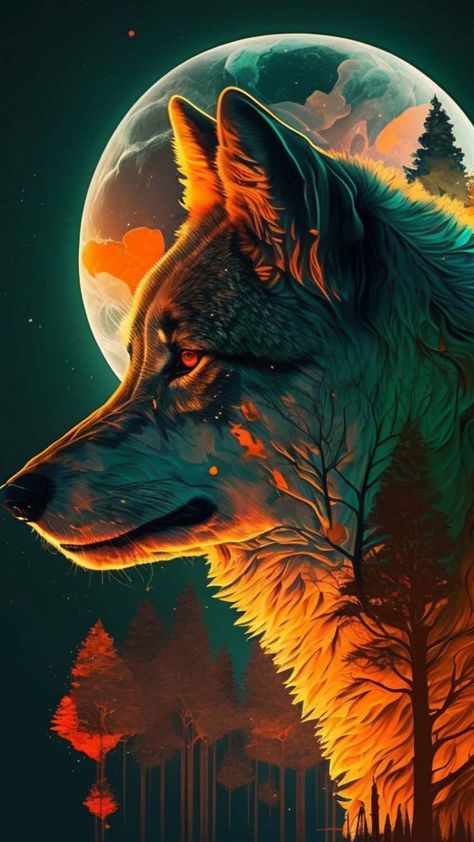 The Wolf IPhone Wallpaper HD - IPhone Wallpapers : iPhone Wallpapers Wolf Paintings, Fantasy Wolves, Surrealism Paintings, Demon Wolf, Wolf Background, Wolf Photography, Wolf Artwork, Fantasy Wolf, Iphone Art