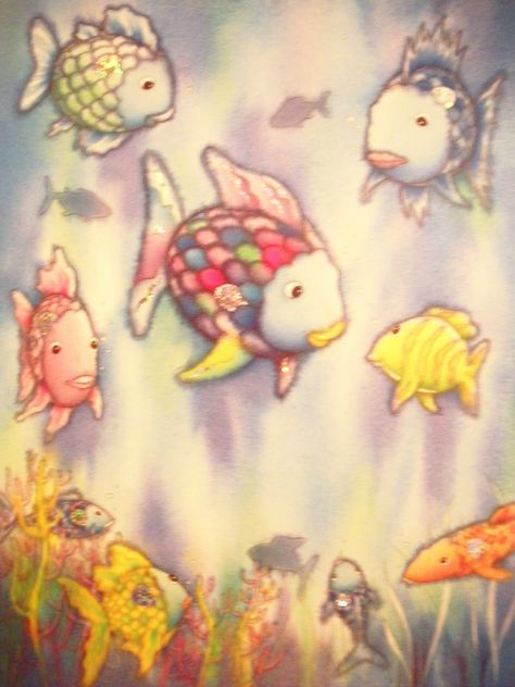 Rainbow fish :) ahh memories Fish Icon, Rainbow Fish, Fine Artwork, Fish Painting, Y2k Aesthetic, Long Time Ago, Cute Characters, Nature Pictures, Profile Picture