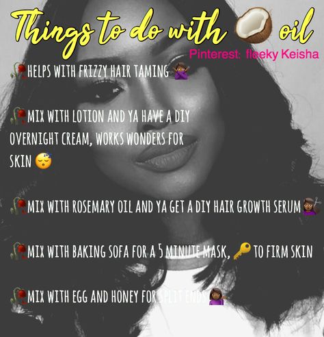 Things to do with coconut oil 😘 Hair Growth Serum Diy, Hair Growth Serum, Lack Of Energy, Rosemary Oil, Frizzy Hair, Skin Firming, Diy Hairstyles, Hair Growth, Coconut Oil