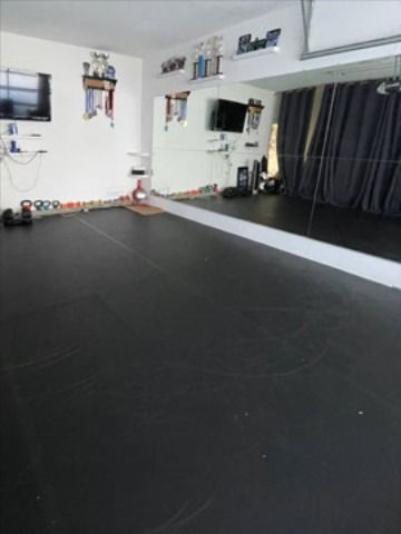 garage dance studio Garage Dance Studio, Dance Studio Floor, Studio Flooring, Home Dance Studio, Dance Room, Dance Studios, Converted Garage, Dance Rooms, Home Dance