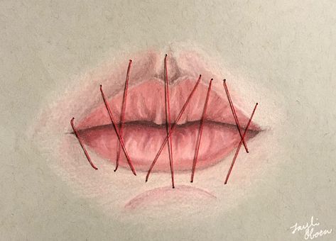 Colored pencil mouth drawing prismacolor mixed media drawing ap art portfolio Ap Art Portfolio, Drawing Prismacolor, Mixed Media Drawing, Media Drawing, Mouth Drawing, Meaningful Drawings, Deep Art, Arte Obscura, Identity Art