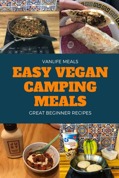 Vanlife Cooking, Vegan Camping Meals, Camping Meal Plan, Keto Camping, Vegan Camping Food, Vegetarian Camping, Camp Meals, Camping Meal Planning, Camping Food List