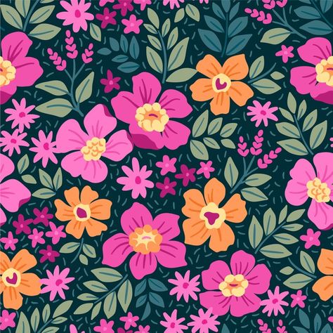 Trendy seamless floral pattern. seamles... | Premium Vector #Freepik #vector #flower #floral #gift #fashion Seamless Floral Pattern, Bright Background, Textile Pattern Design, Decoupage Vintage, Watch Wallpaper, Paint Rock, Pattern Seamless, Mermaid Art, Digital Art Tutorial