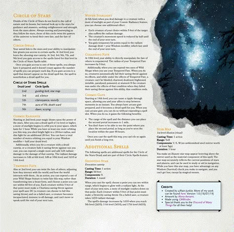 5e Druid, D D 5e Homebrew, Stars Druid, Druid Circle, Dnd Druid, Wild Shape, D D Classes, D D Character Ideas, Dnd Classes