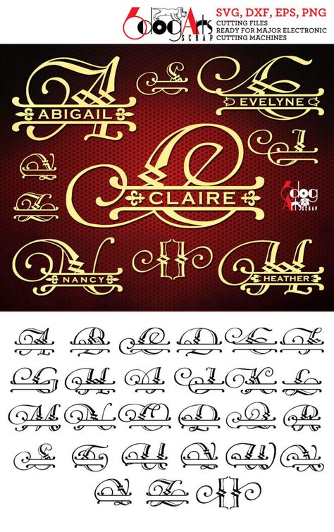 Monogram Alphabet Letters, Numbers Tattoo, Free Monogram Fonts, Lettering Styles Alphabet, Cursive Alphabet, Graffiti Lettering Fonts, Free Monogram, Graduation Signs, Tattoo Lettering Fonts