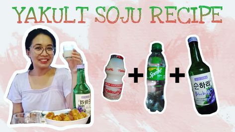 Soju Recipe, Yakult Soju, Soju Recipes, Sprite Recipe, Recipes Drinks, Bell Button, Subscribe Button, Soju, Tea Time